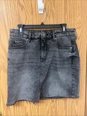 Old Navy Black Washed Denim Mini Skirt